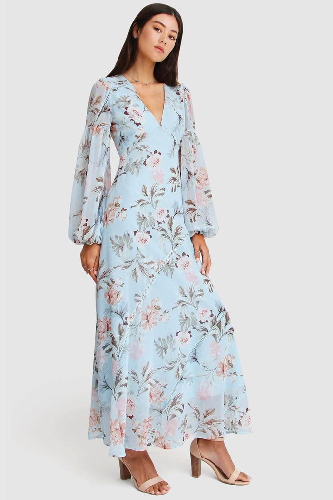 In Your Dreams Maxi Dress in Light Blue - Second Edit