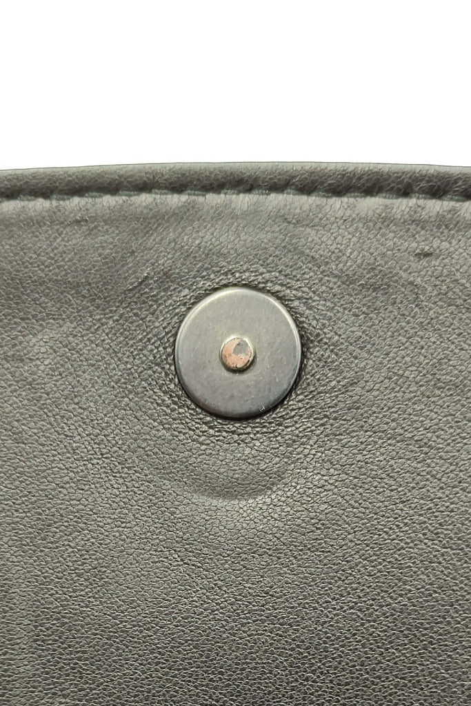 Bottega Veneta Intrecciato Double Flap Shoulder Bag Black - Style Theory Shop