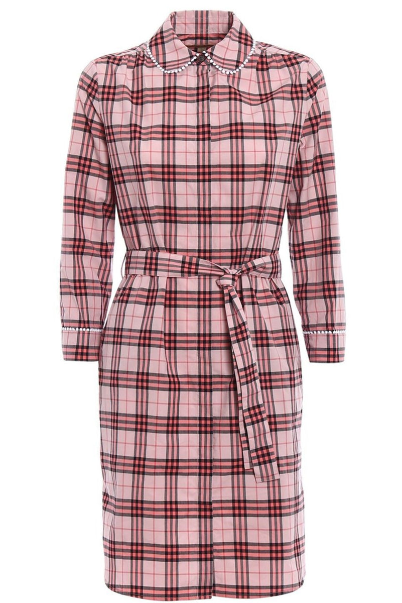 Buy Authentic Preloved Burberry Pink Azalea Lace Trim Collar Check Dress from Second Edit by Style Theory
