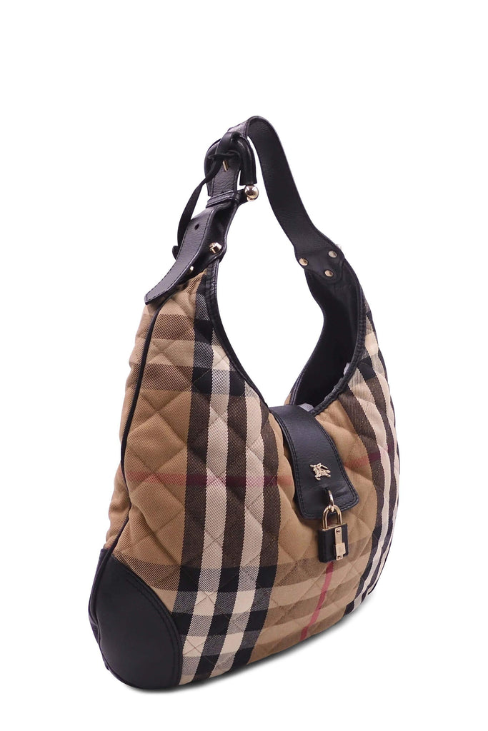 Quilted House Check Hobo Brown Black - Second Edit