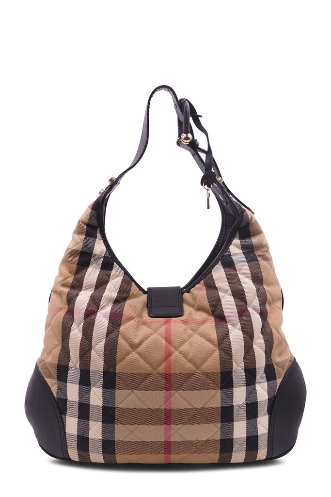 Quilted House Check Hobo Brown Black - Second Edit