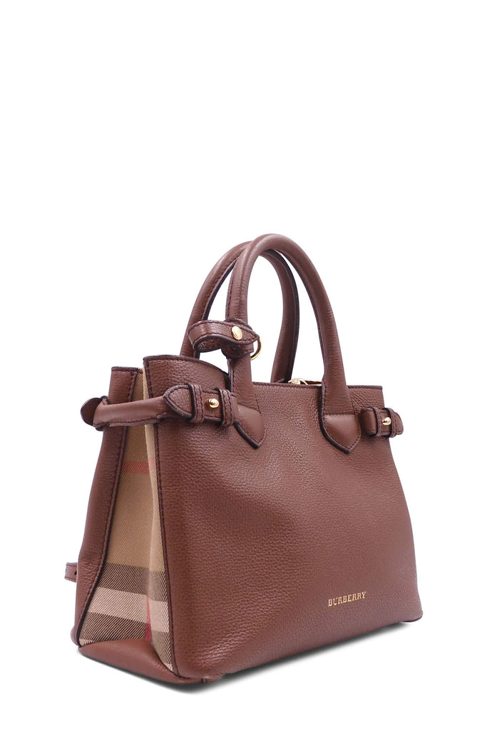 Small Banner Top Handle Bag Brown - Second Edit