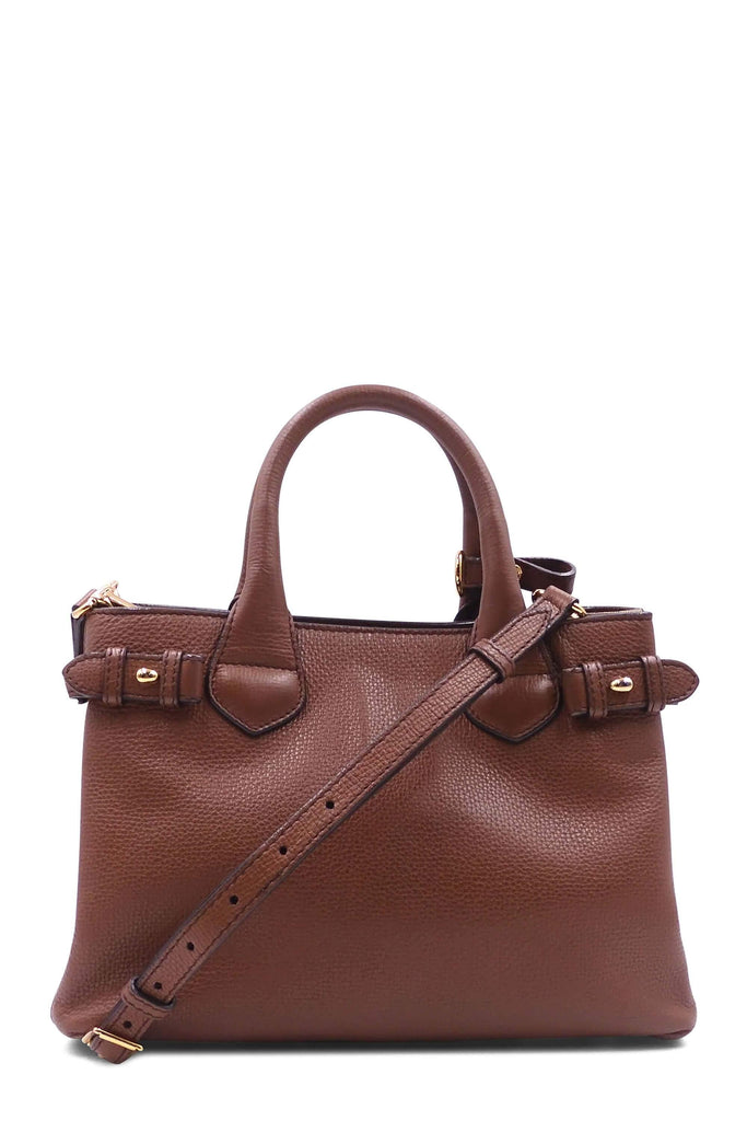 Small Banner Top Handle Bag Brown - Second Edit