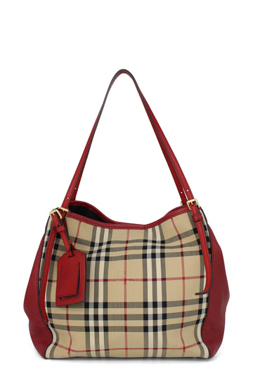 Handbag Burberry Red in Synthetic - 36490598