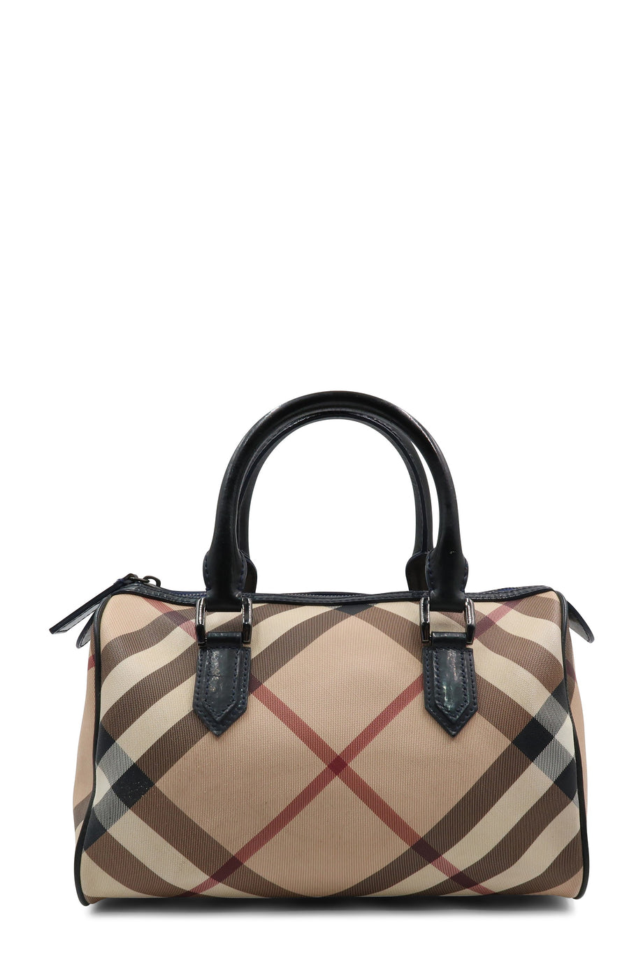 Burberry Beige Nova Check Nylon Bowler Handbag Q3B1MC210H007