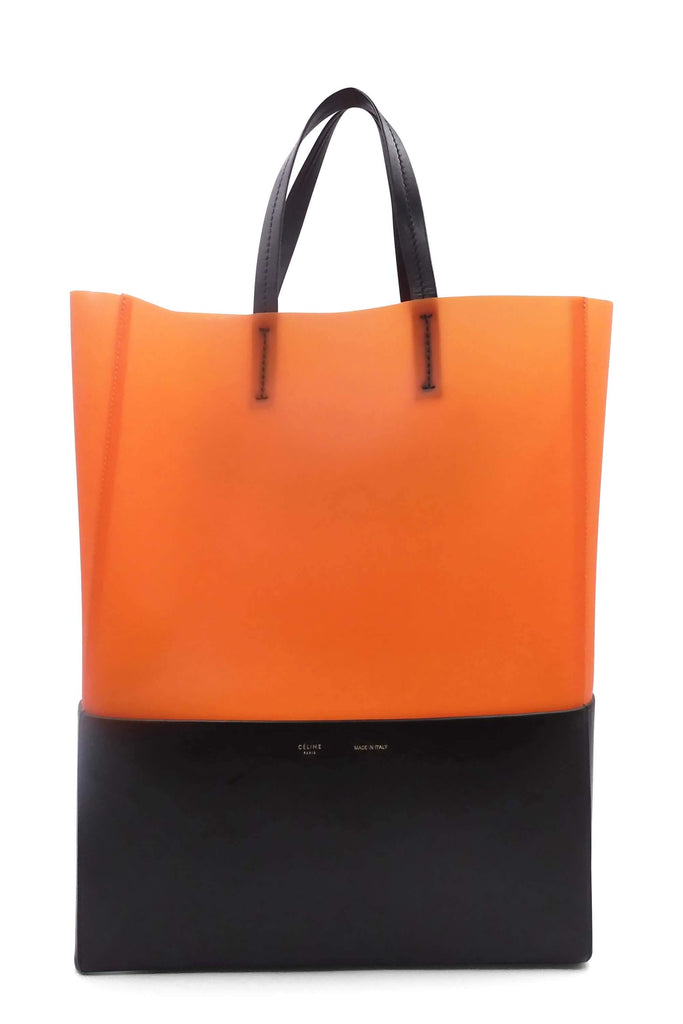 Celine Bicolor PVC Cabas Tote Orange, Black - Style Theory Shop