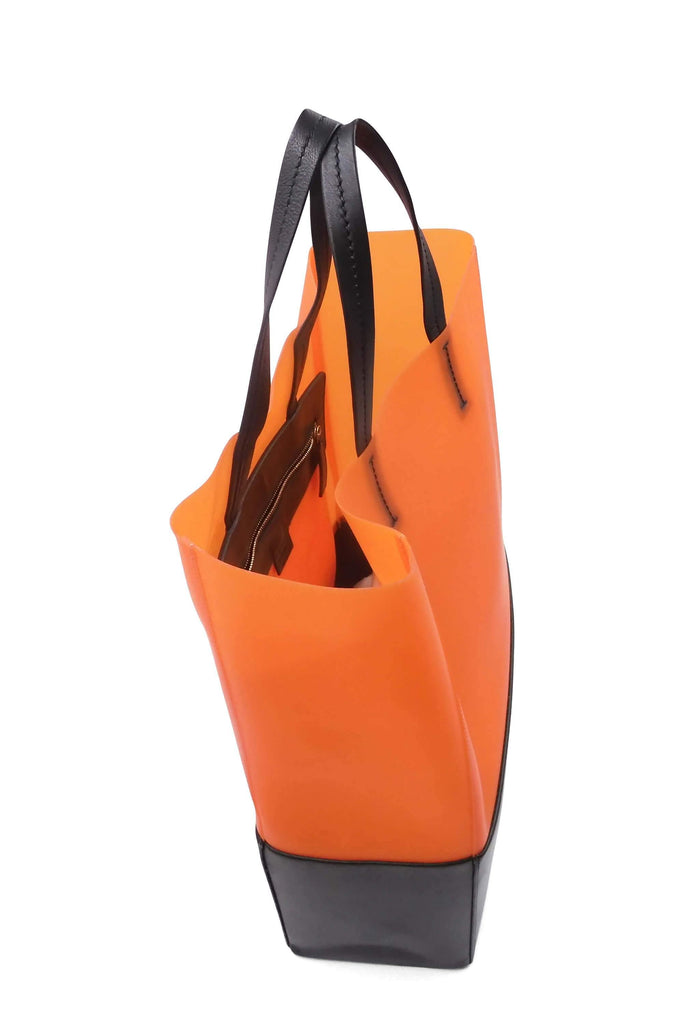Celine Bicolor PVC Cabas Tote Orange, Black - Style Theory Shop
