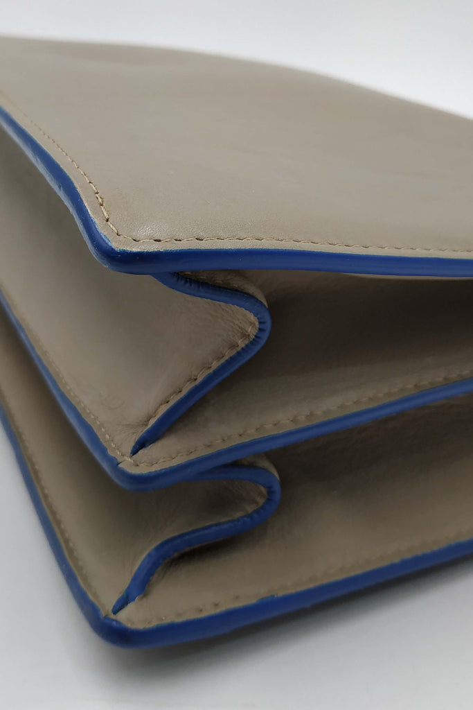 Diamond Envelope Shoulder Bag Beige Blue - Second Edit
