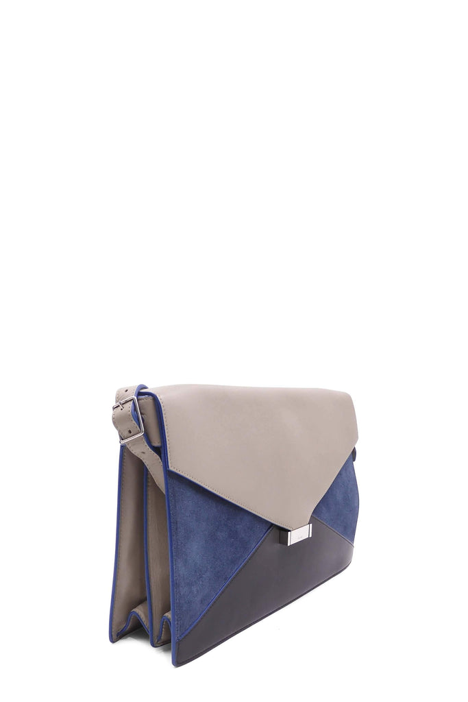 Diamond Envelope Shoulder Bag Beige Blue - Second Edit