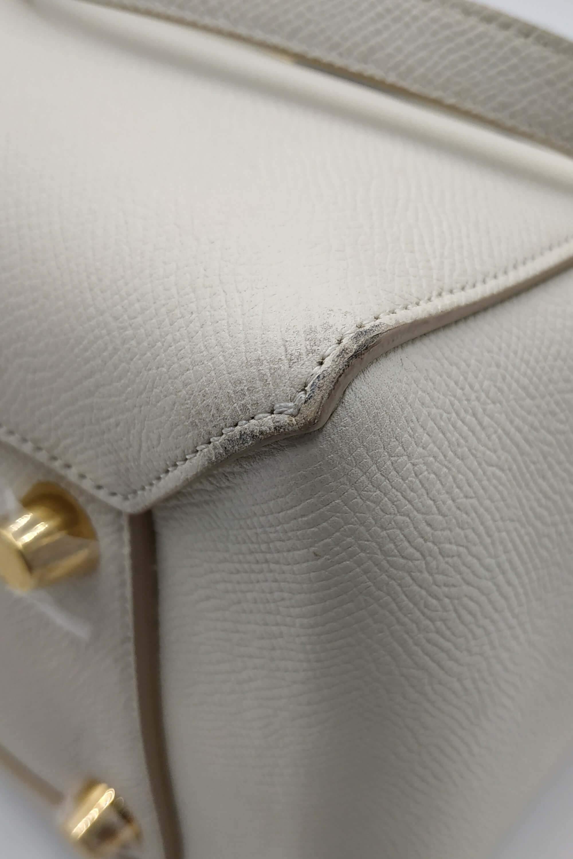 White Celine Mini Belt Satchel – Designer Revival