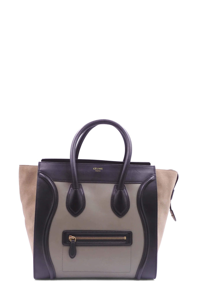 Celine Mini Luggage Black Brown Taupe - Style Theory Shop