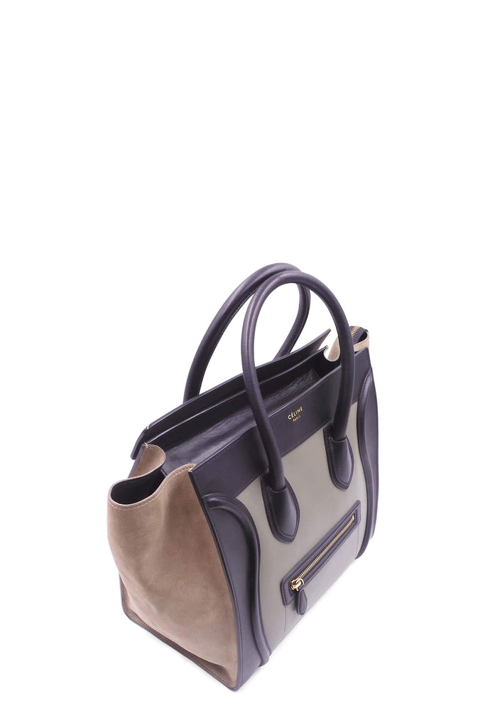 Celine Mini Luggage Black Brown Taupe - Style Theory Shop