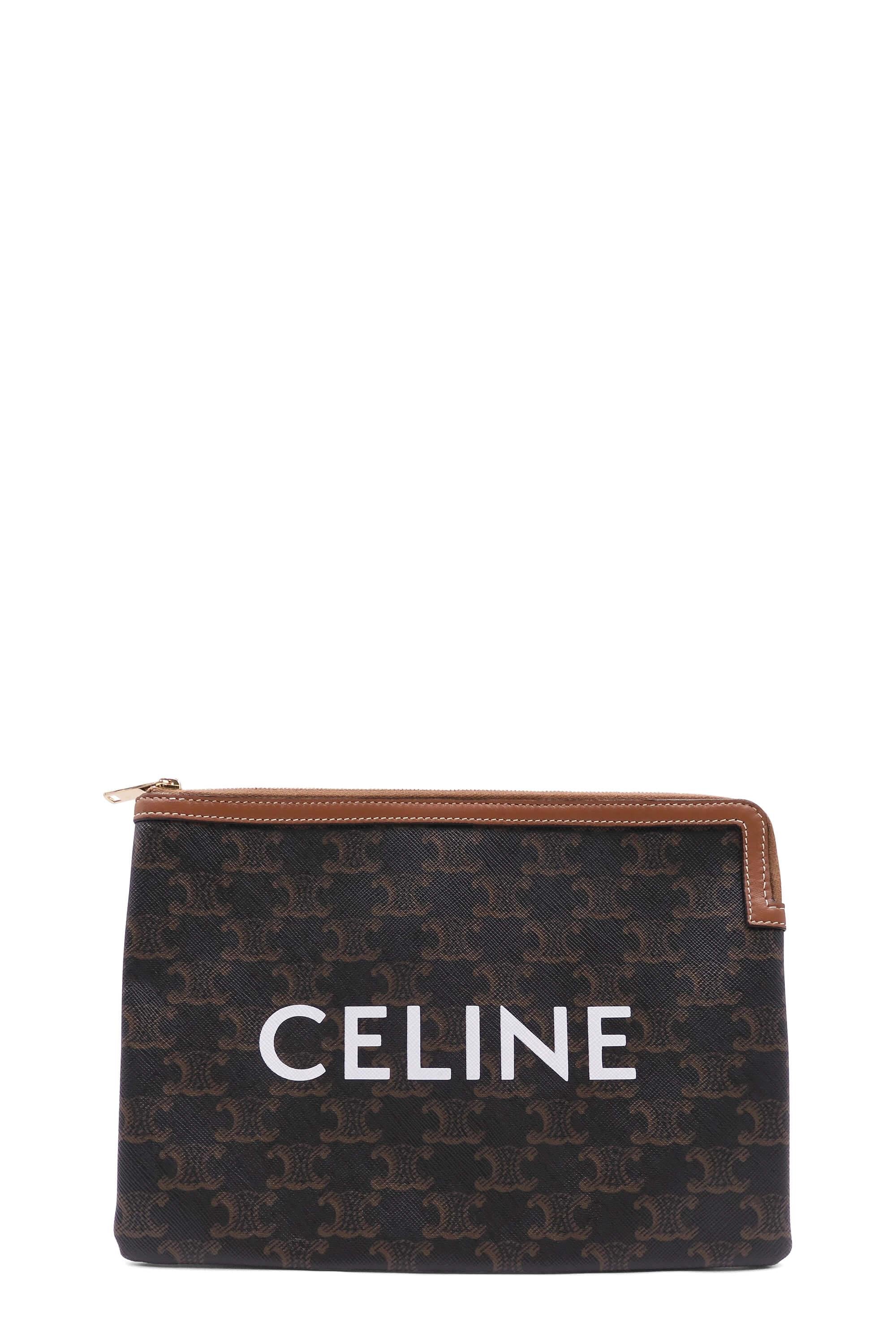 Compact Wallet with Coin Triomphe in Triomphe Canvas - Tan - For Women - Celine