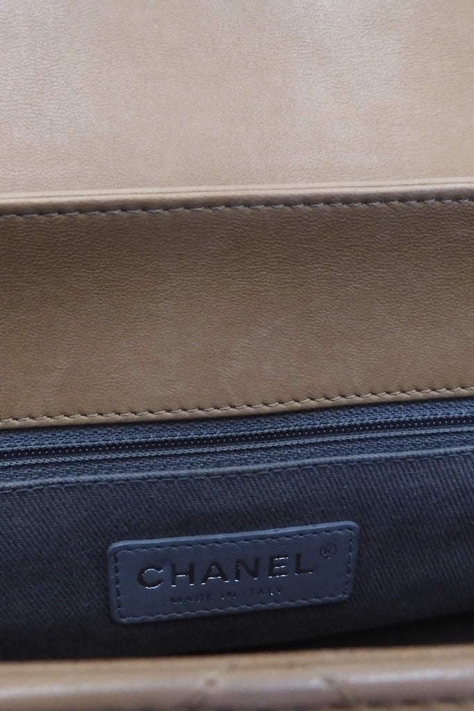 Chanel Boy Accordion Flap Bag Beige - Style Theory Shop