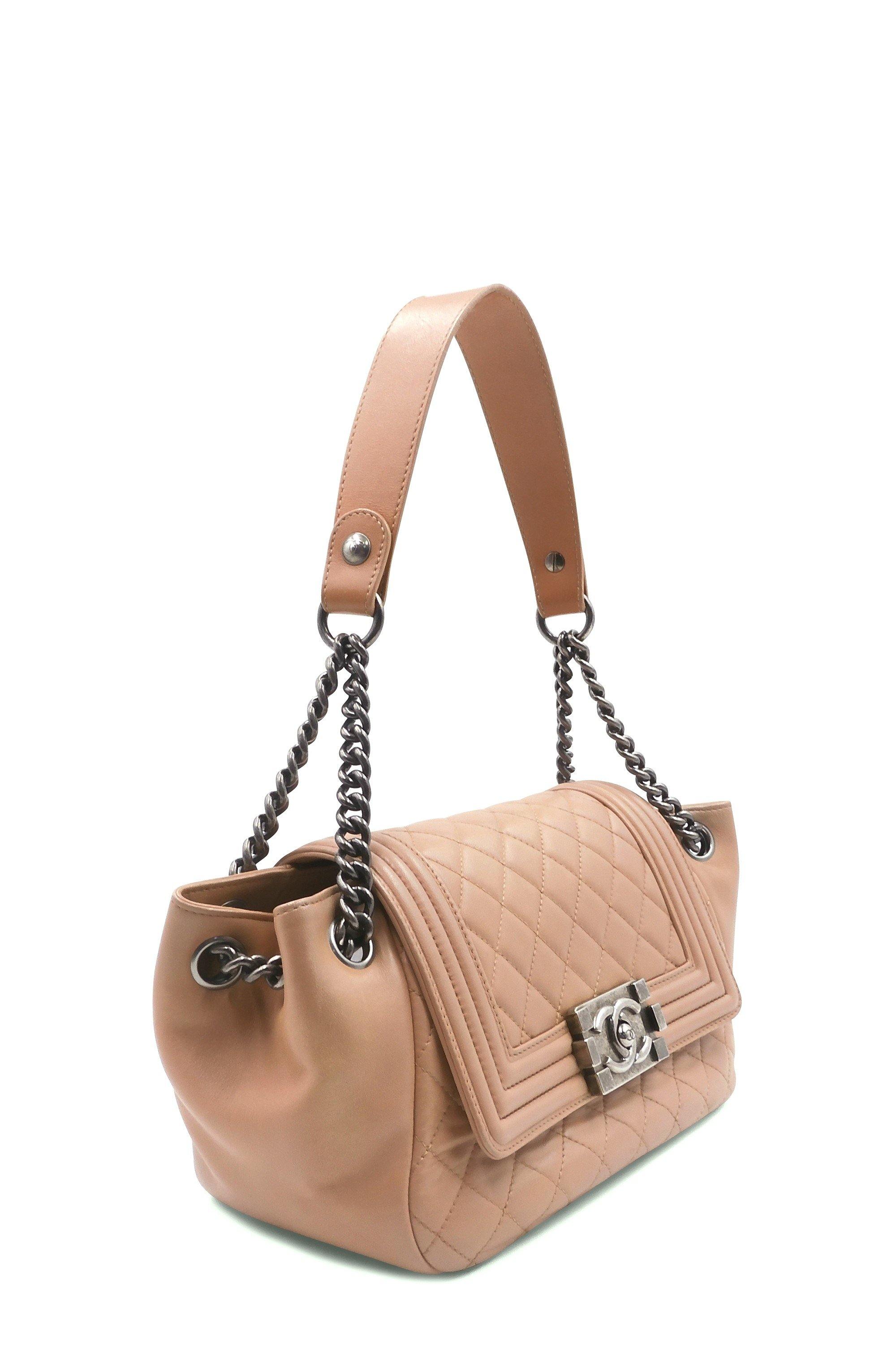 Buy Authentic, Preloved Chanel Boy Accordion Flap Bag Beige Bags from  Second Edit by Style Theory