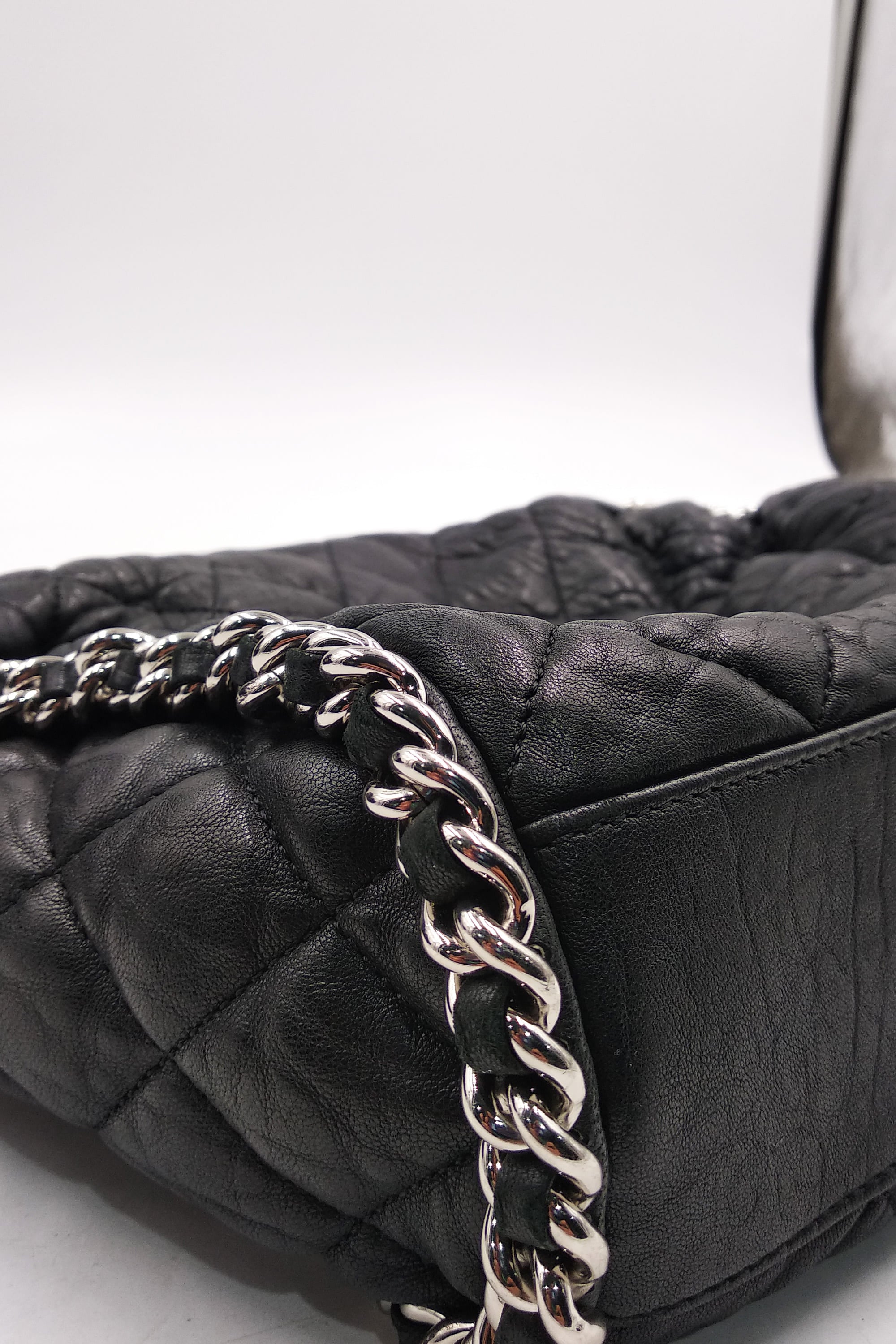 Chanel chain around hobo Black/silver