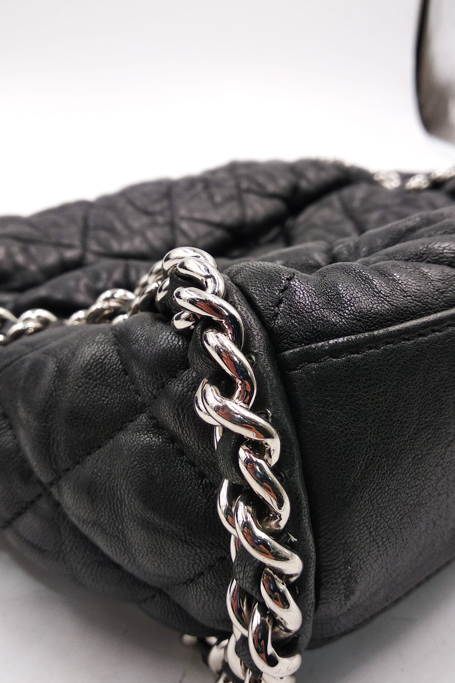 Chanel chain around hobo Black/silver