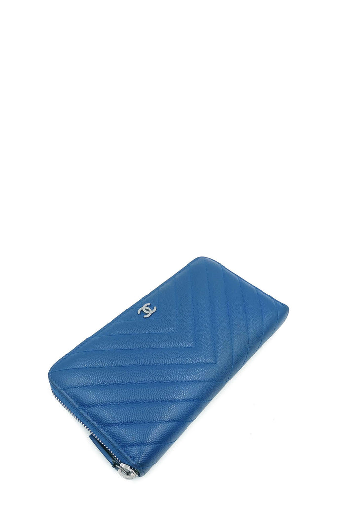 Chevron CC Zip Wallet Blue - Second Edit