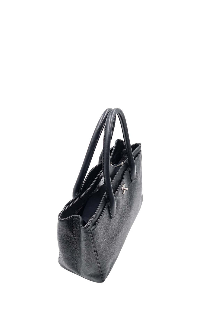 Executive Cerf Tote with Strap Black