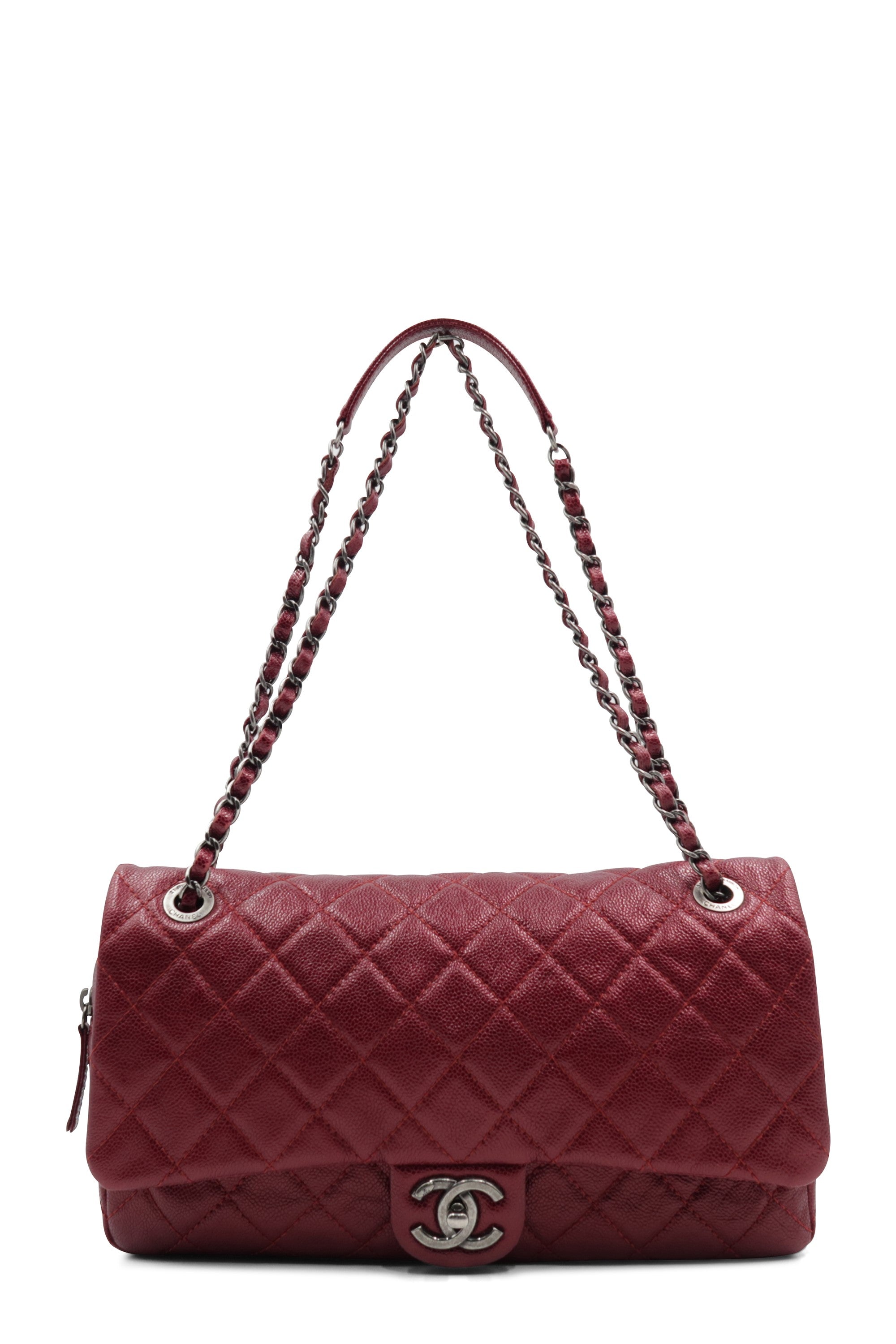 Buy Authentic, Preloved Chanel Jumbo Caviar Easy Flap Deep Ruby with  Ruthenium Hardware Bags from Second Edit by Style Theory