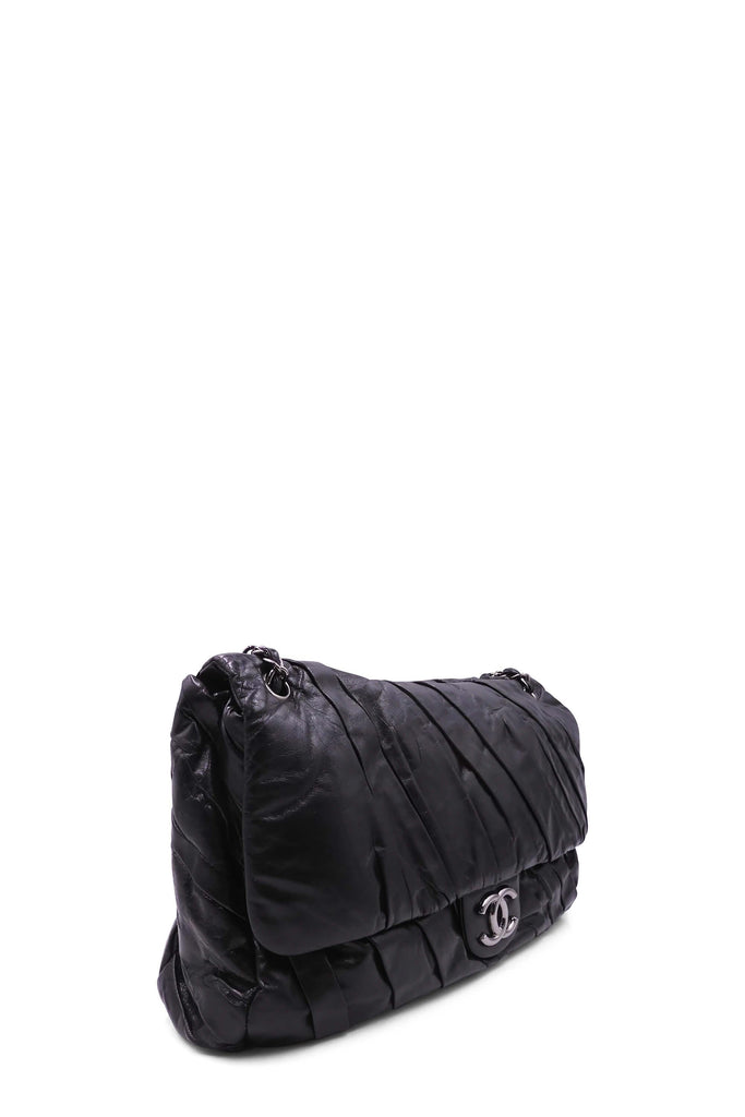 Large Twisted Flap Bag Black - Second Edit