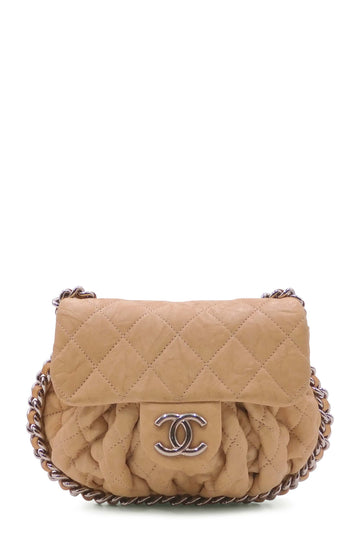 Chanel Melody Flap Small Black Caviar Leather, Brushed Gold
