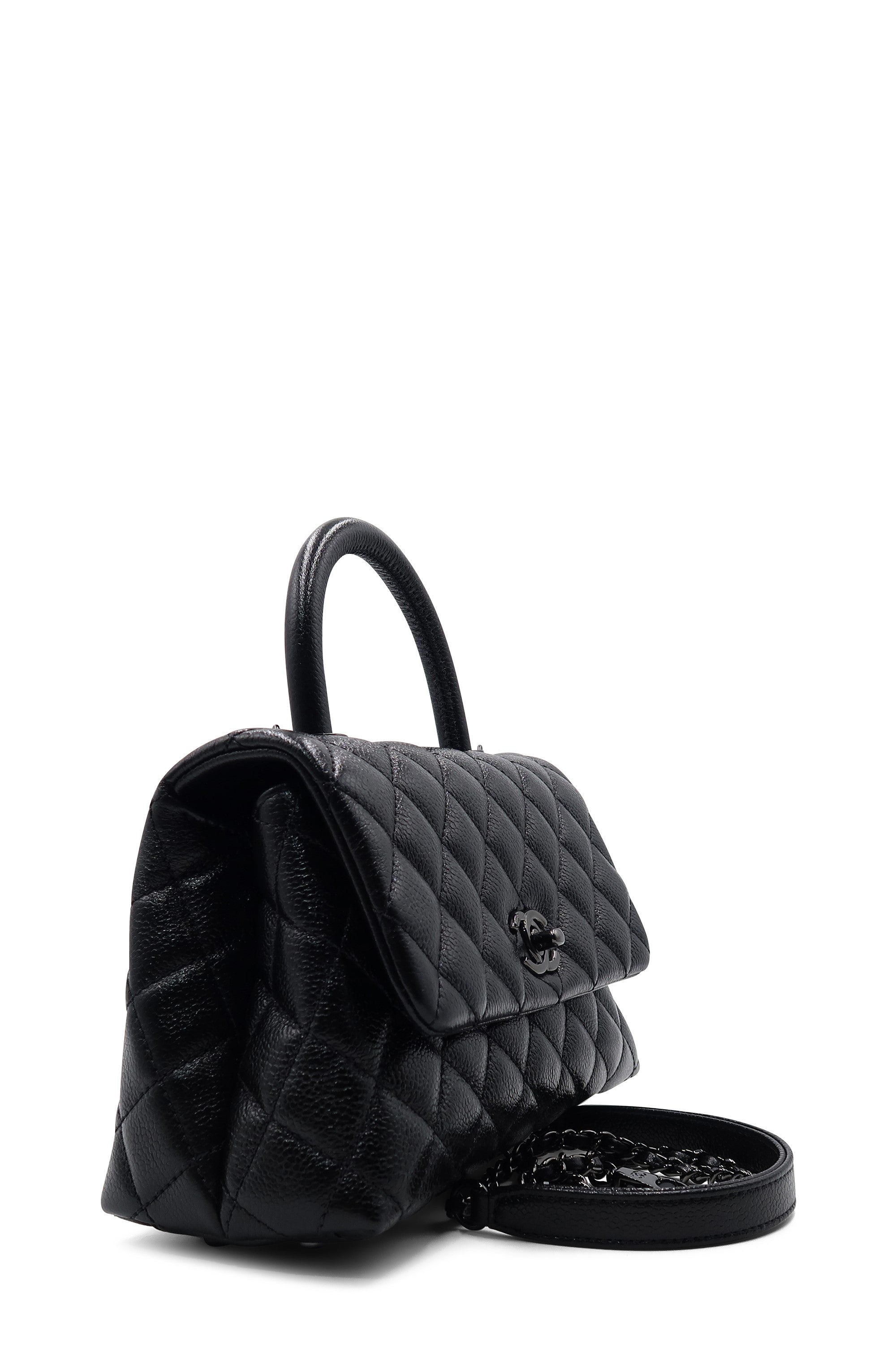 Chanel Small So Black Coco Handle Flap Bag - Black Handle Bags, Handbags -  CHA888854