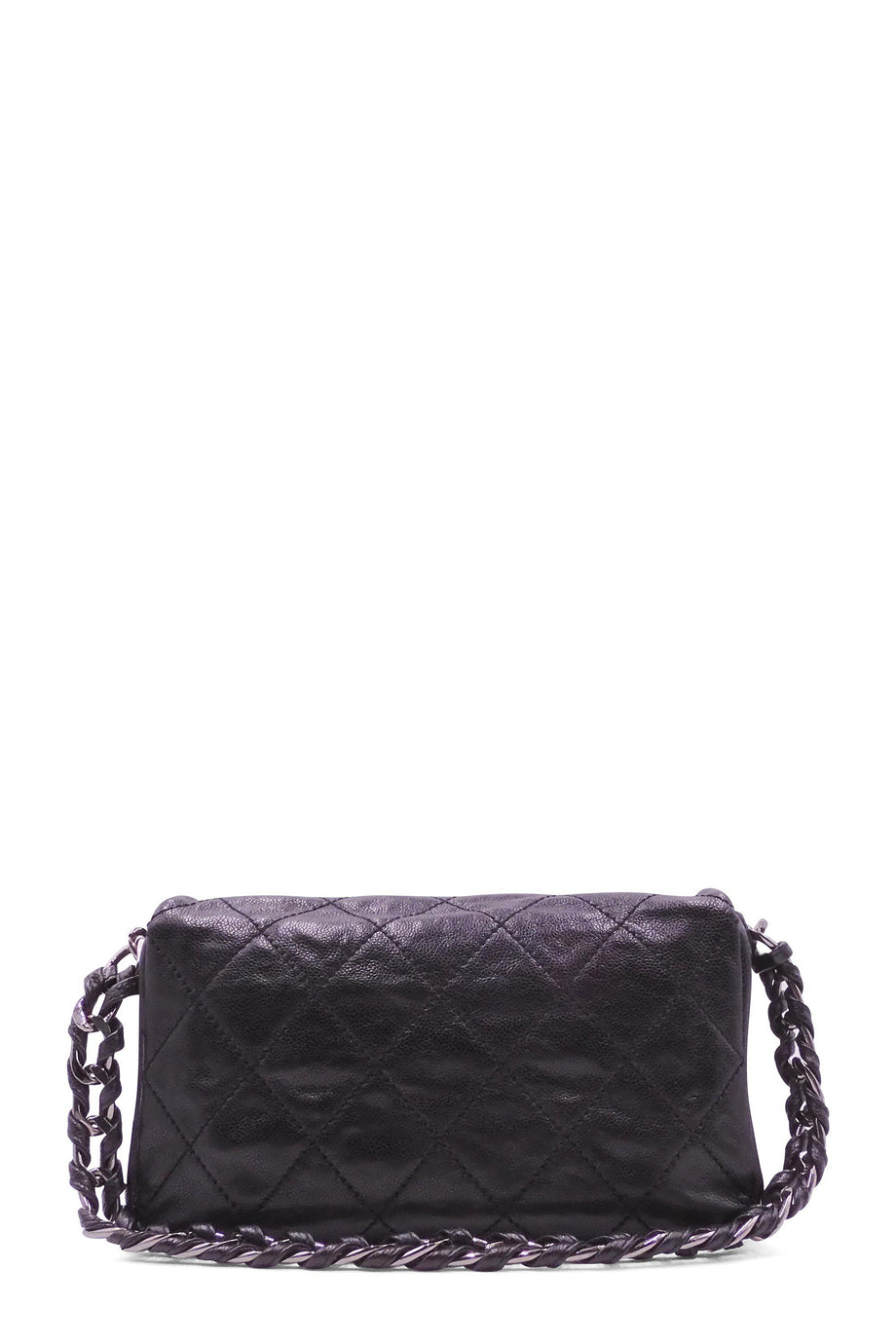 Modern Chain Flap Bag Black