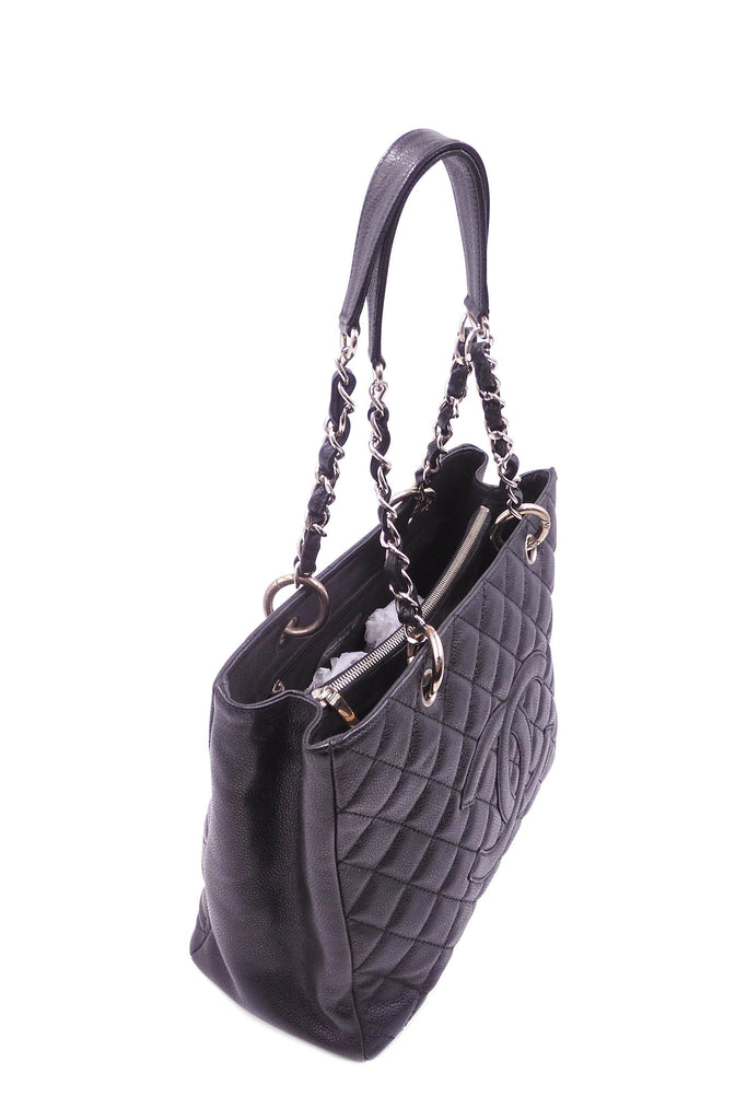 Old Model Grand Shopping Tote with Silver Hardware Black - Second Edit