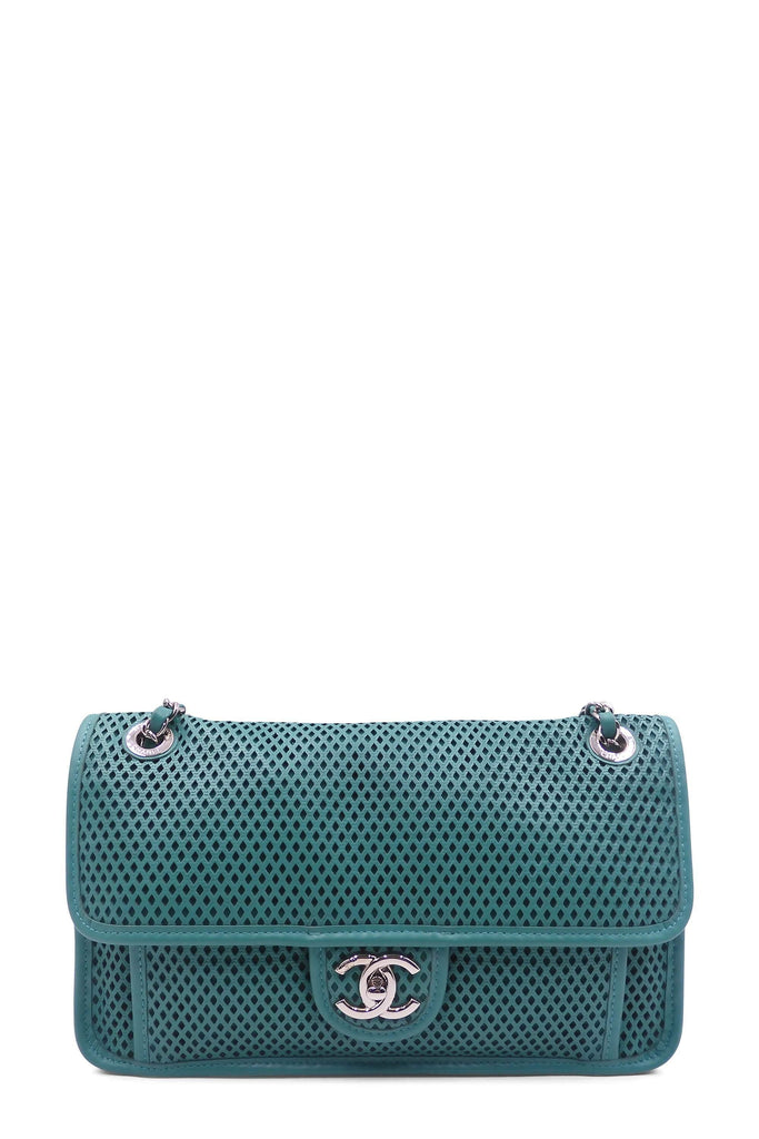 Chanel Perforated Up in The Air Flap Bag Teal - Style Theory Shop