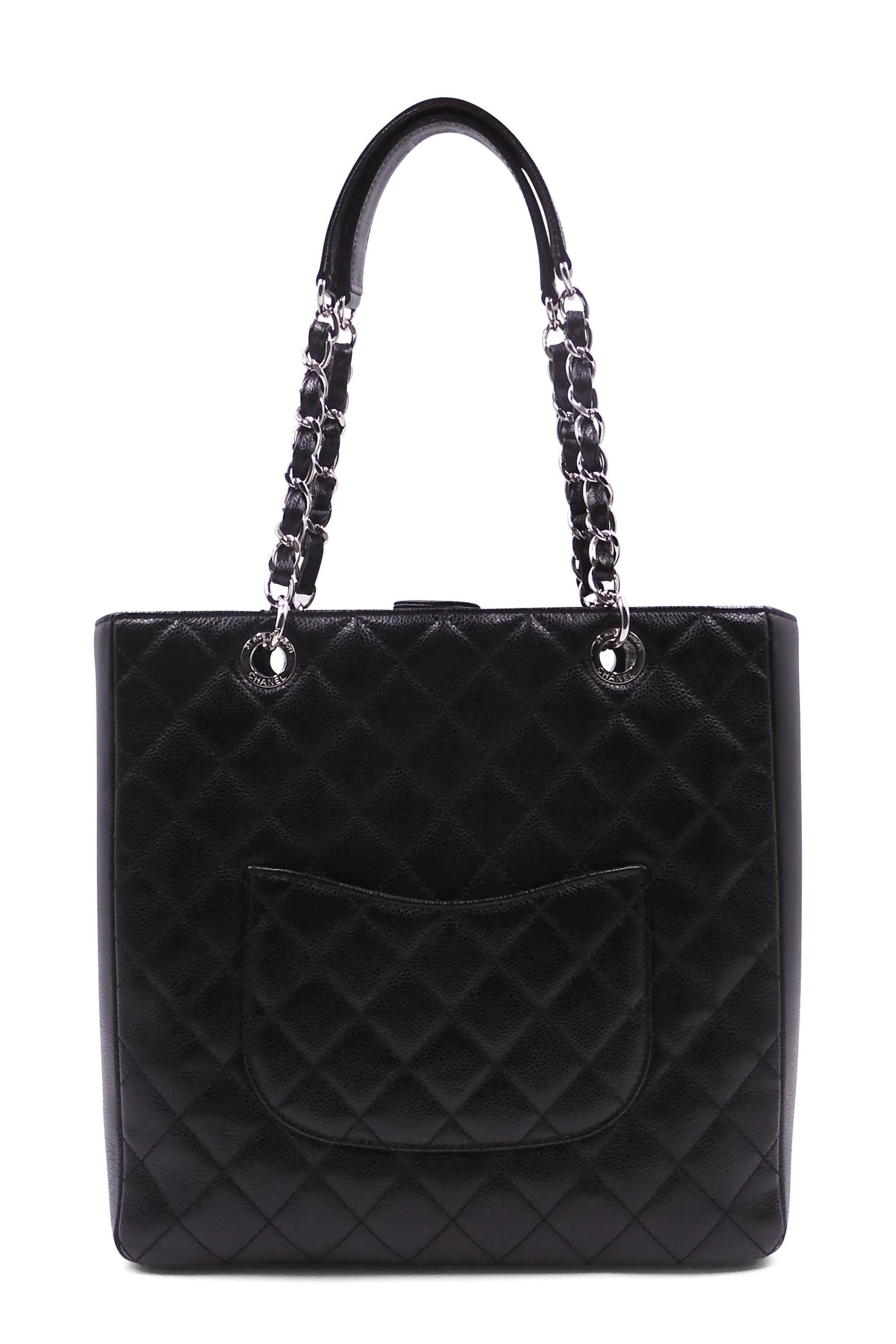 Buy Authentic, Preloved Chanel Petite Shopping Tote XL with Silver Hardware  Black Bags from Second Edit by Style Theory