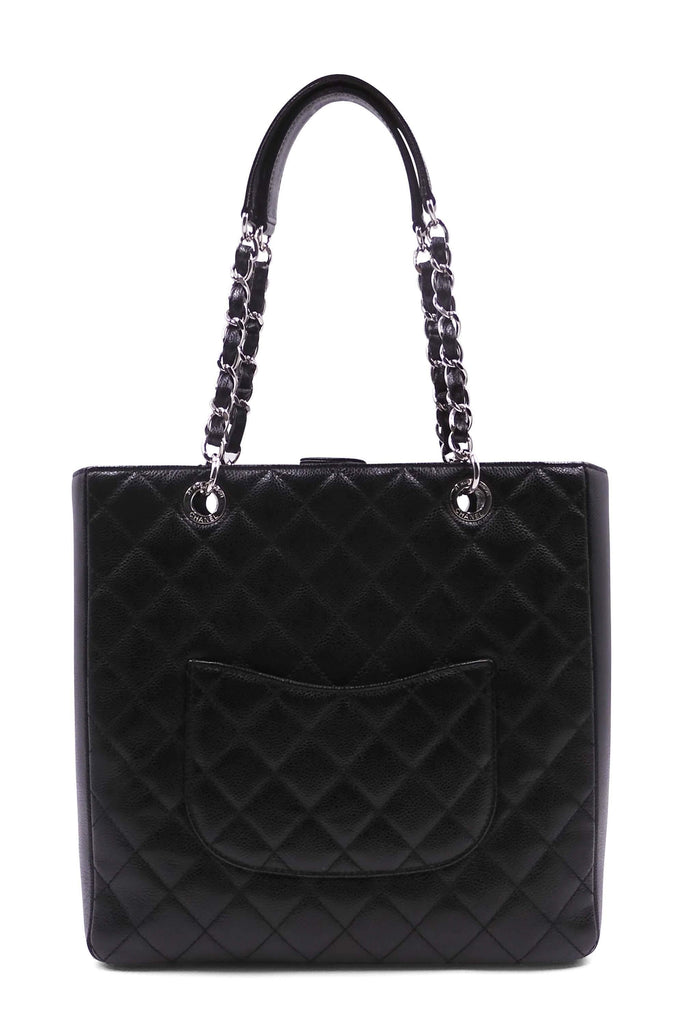 Petite Shopping Tote XL with Silver Hardware Black - Second Edit