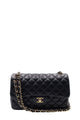 Quilted Lambskin Jumbo Classic Flap Bag with Gold Hardware Black