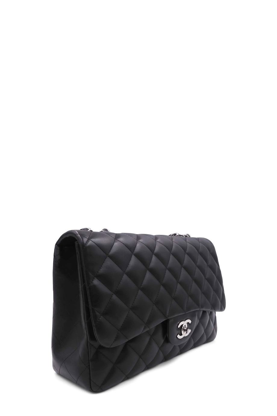 Buy Authentic, Preloved Chanel Quilted Lambskin Jumbo Classic Flap Bag  Black with Silver Hardware Bags from Second Edit by Style Theory
