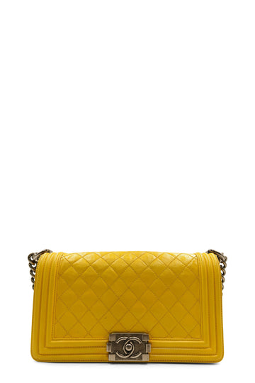Chanel Yellow 2022 Chain Melody Flap Bag Medium