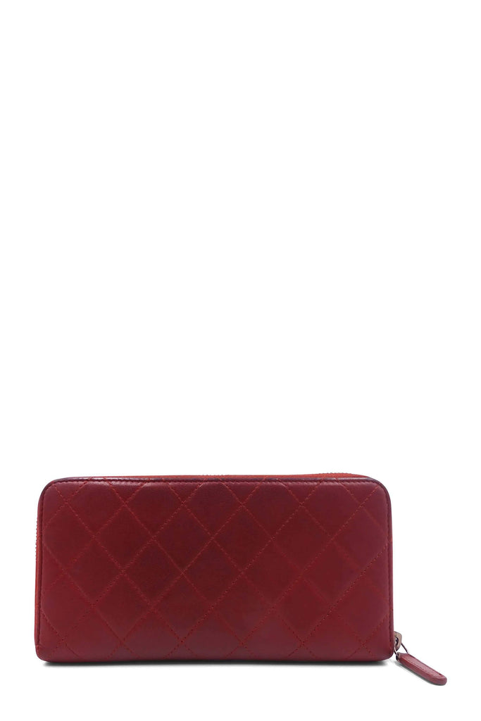Quilted Zip Wallet Red - Second Edit