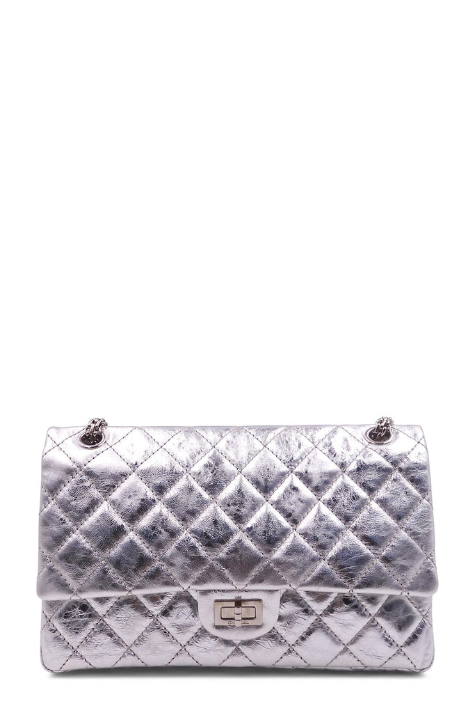 Chanel Reissue 226 Double Flap Bag with Silver Hardware Silver - Style Theory Shop