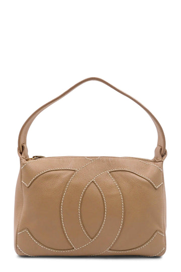 Chanel Surpique Medium Double Flap Bag in Wild Stitch Quilted Metallic Gold  Calfskin - SOLD