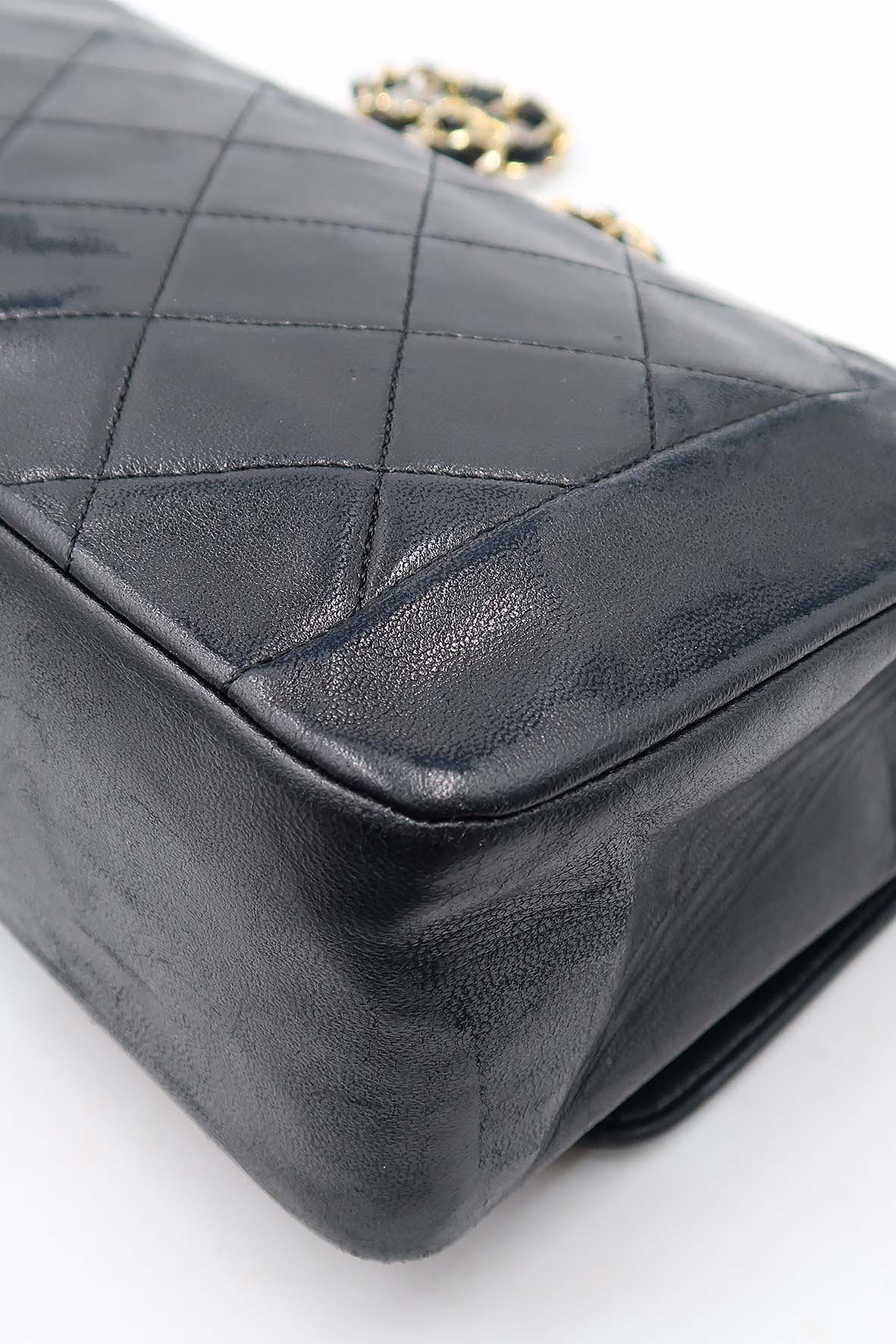 Vintage Quilted Lambskin Medium Diana Flap Bag with Gold Hardware
