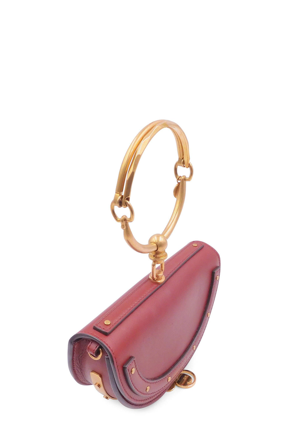 Chloé Nile Small Bracelet Minaudiere Bag In Medium Red