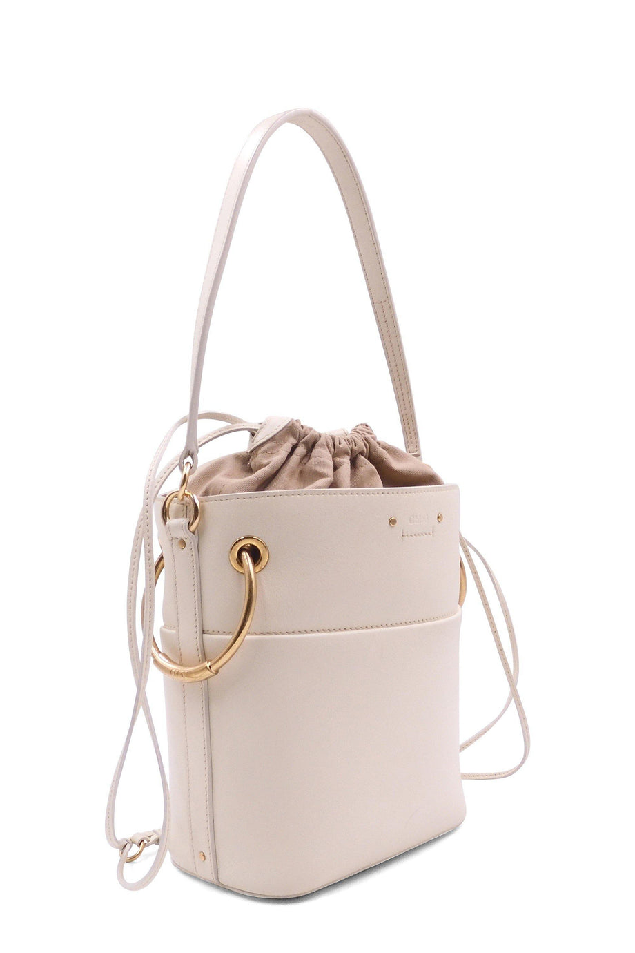 Small Roy Bucket Bag Natural White