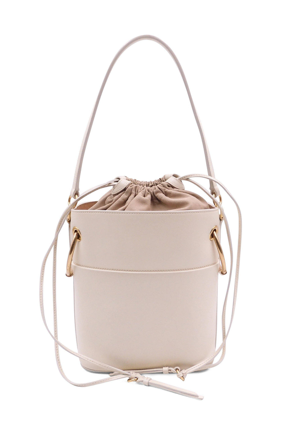 Chloe roy bucket store bag white