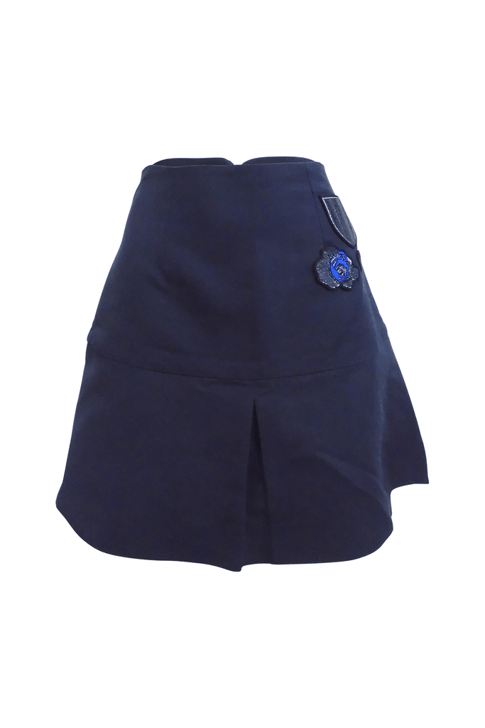 Shop preloved and authentic A-Line Mini Skirt with Patches Clothing by Christian Dior from Second Edit