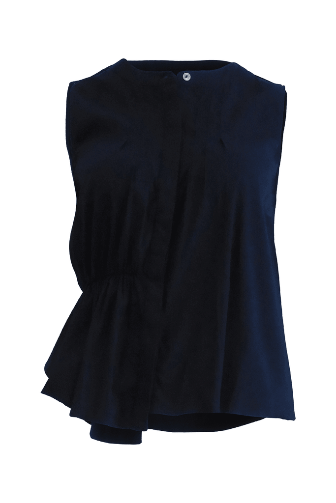 Sleeveless Top with button neckline - Second Edit