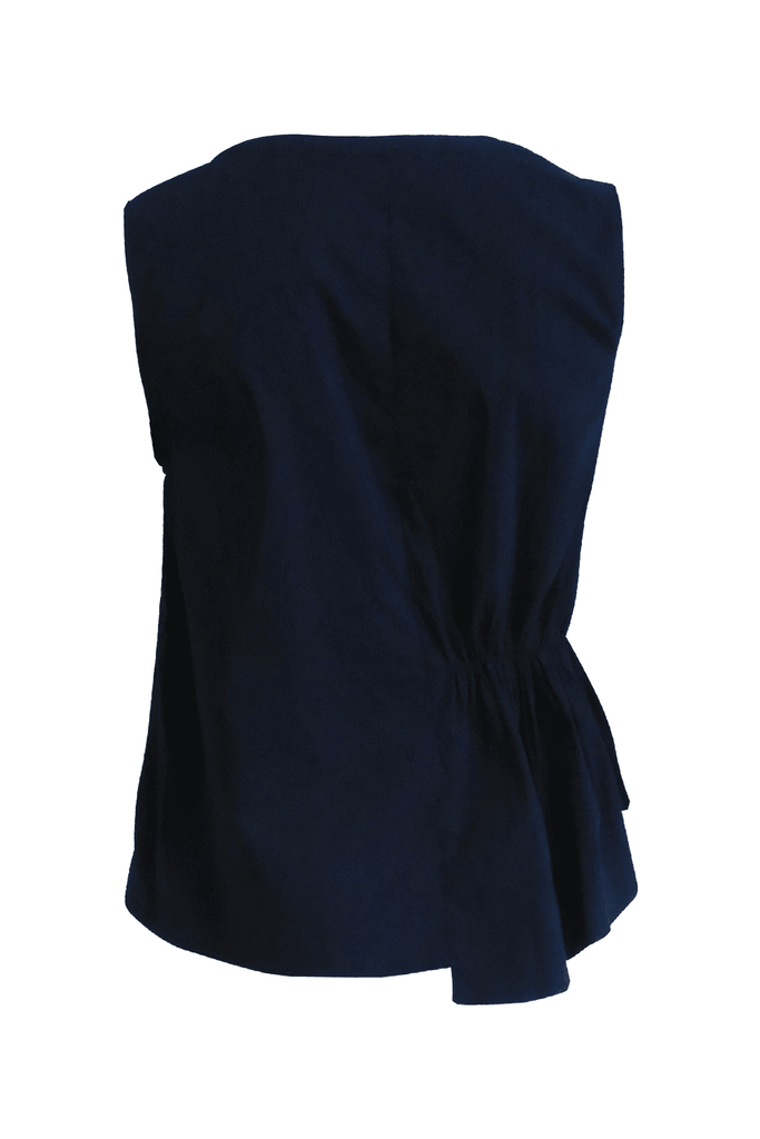 Sleeveless Top with button neckline - Second Edit