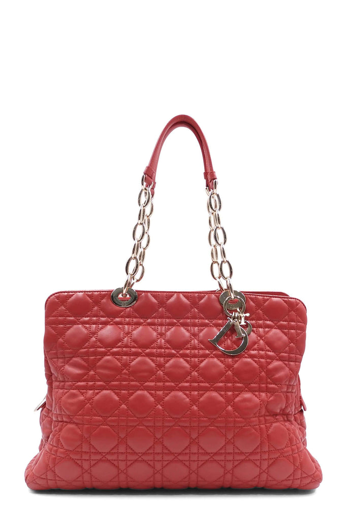 Cannage Soft Zipped Shopping Tote Red - Second Edit