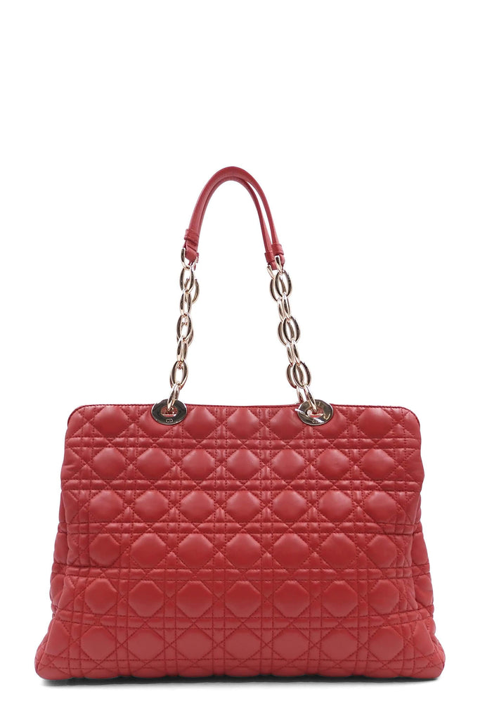 Cannage Soft Zipped Shopping Tote Red - Second Edit