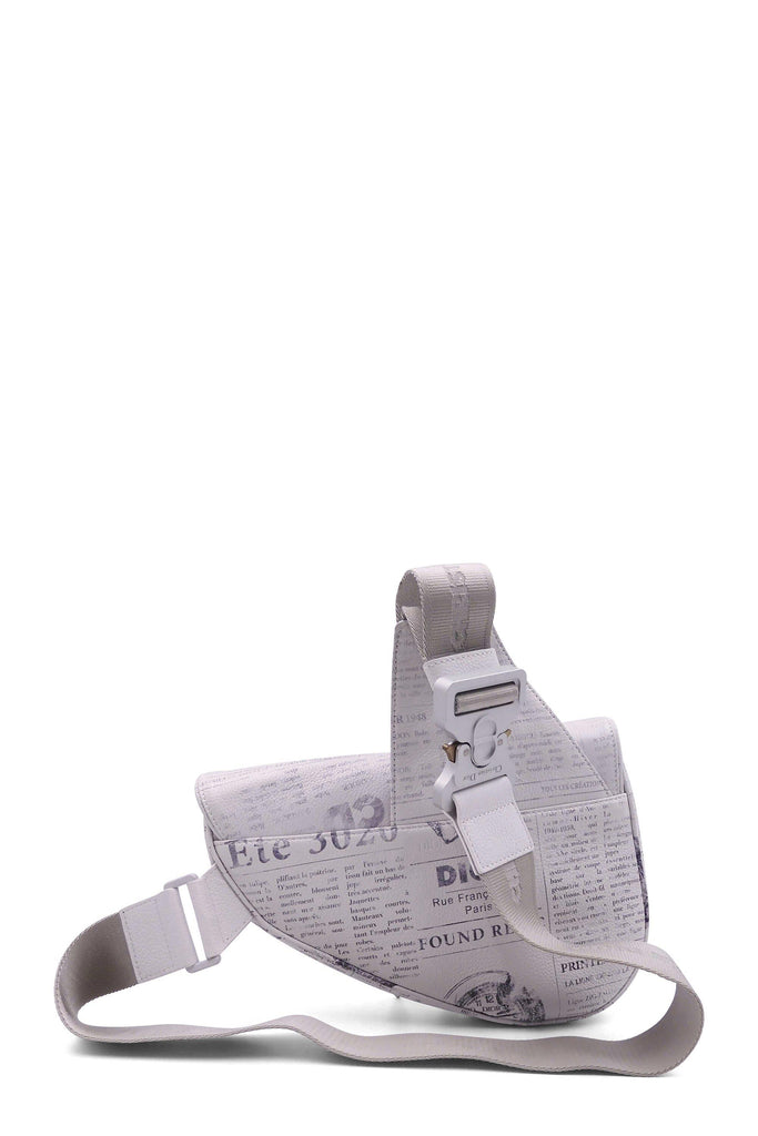 Daniel Arsham Newspaper Print Saddle Bag White - Second Edit