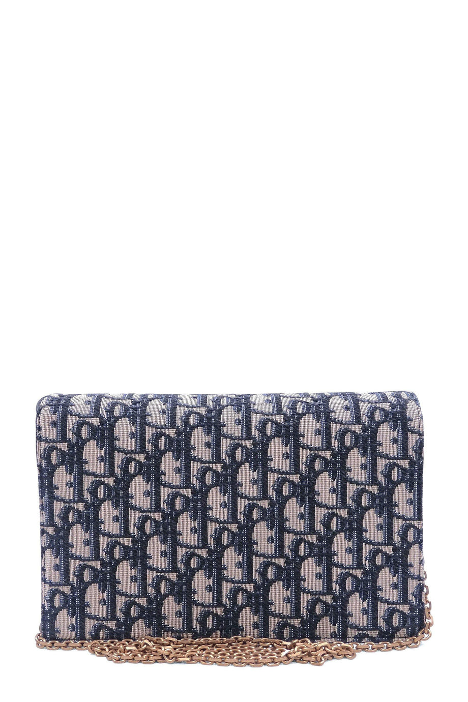 Saddle long wallet blue dior oblique jacquard deals