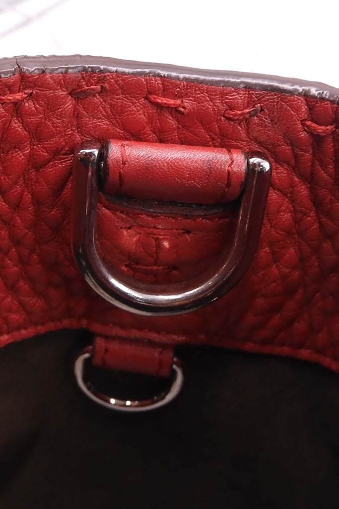 Fendi Small Selleria Anna Bucket Red - Style Theory Shop